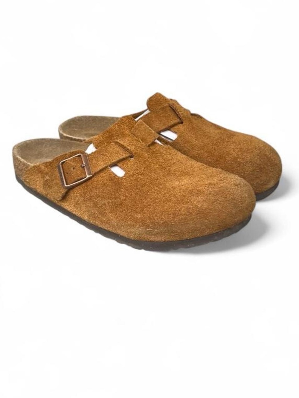 Birkenstock Boston Mink Brown Suede Clogs Soft Footbed EU 42 US Men's 9 Regular - Picture 2 of 8